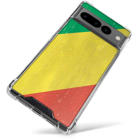Republic of the Congo Flag Distressed Google Pixel 7 Pro Clear Case
